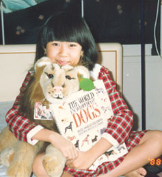 With my lion in Hong Kong, 1988.