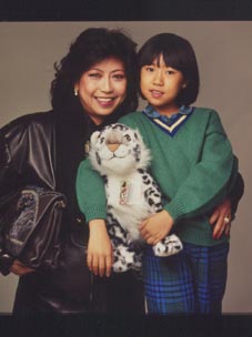 Professional Shot of Mummy, Me and our Snow Leopard